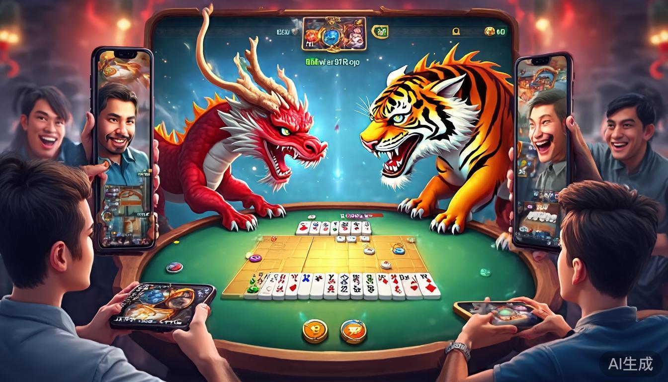 棋牌游戏下载首选平台，百人龙虎实时对战火爆开桌