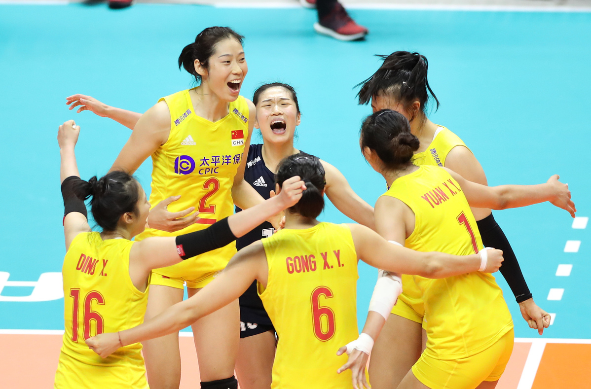 中国在国际排联女排世界杯上连续7连胜以3-0战胜(3)